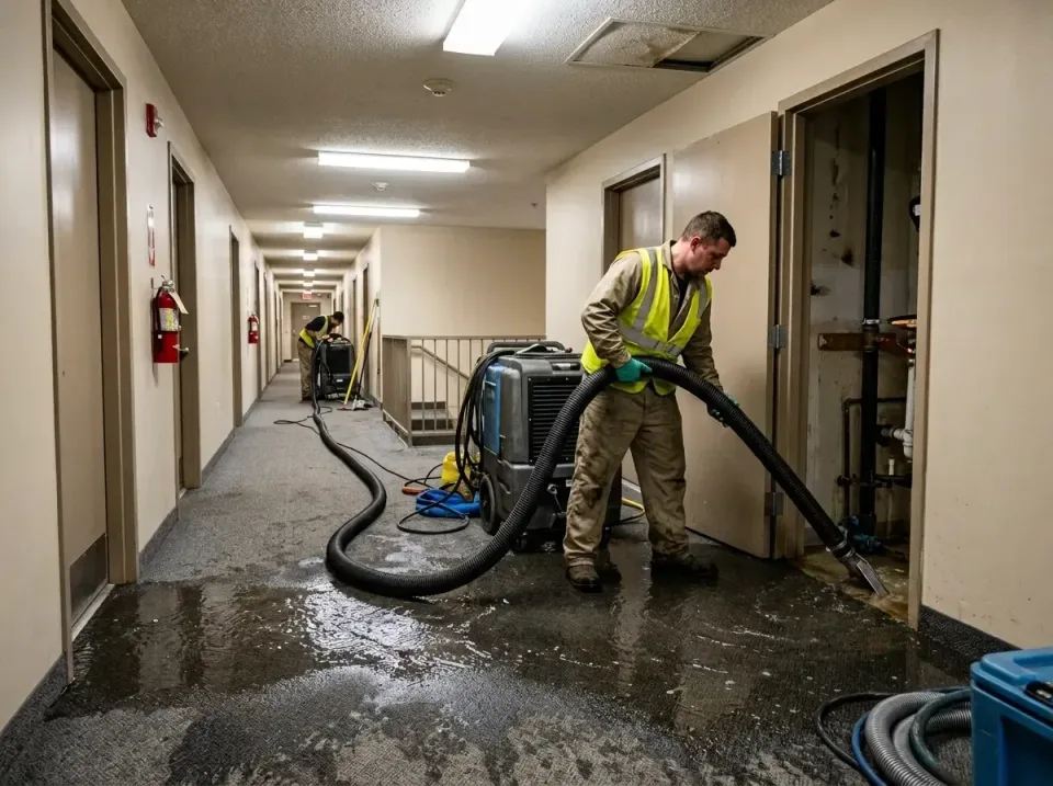 multi-unit-apartment-hallway-f-005 — frequently asked questions, Emergency Burst Pipe Water Extraction & Removal in North Po…